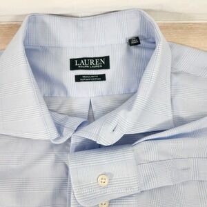 Lauren Ralph Lauren Plaid Button Supima Cotton Regular Fit Men's 2XL 18‎ 34/35